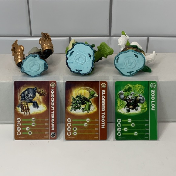 skylanders swap-force 3 figure lot Zoo Lou, Slobber Tooth, Knockout Terrafin - Picture 5 of 5